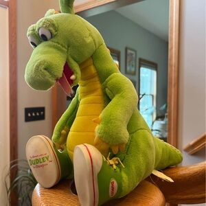 Vintage 1995 Adventures of DUDLEY THE DRAGON 14" Plushie Stuffed Animal Toys DnD